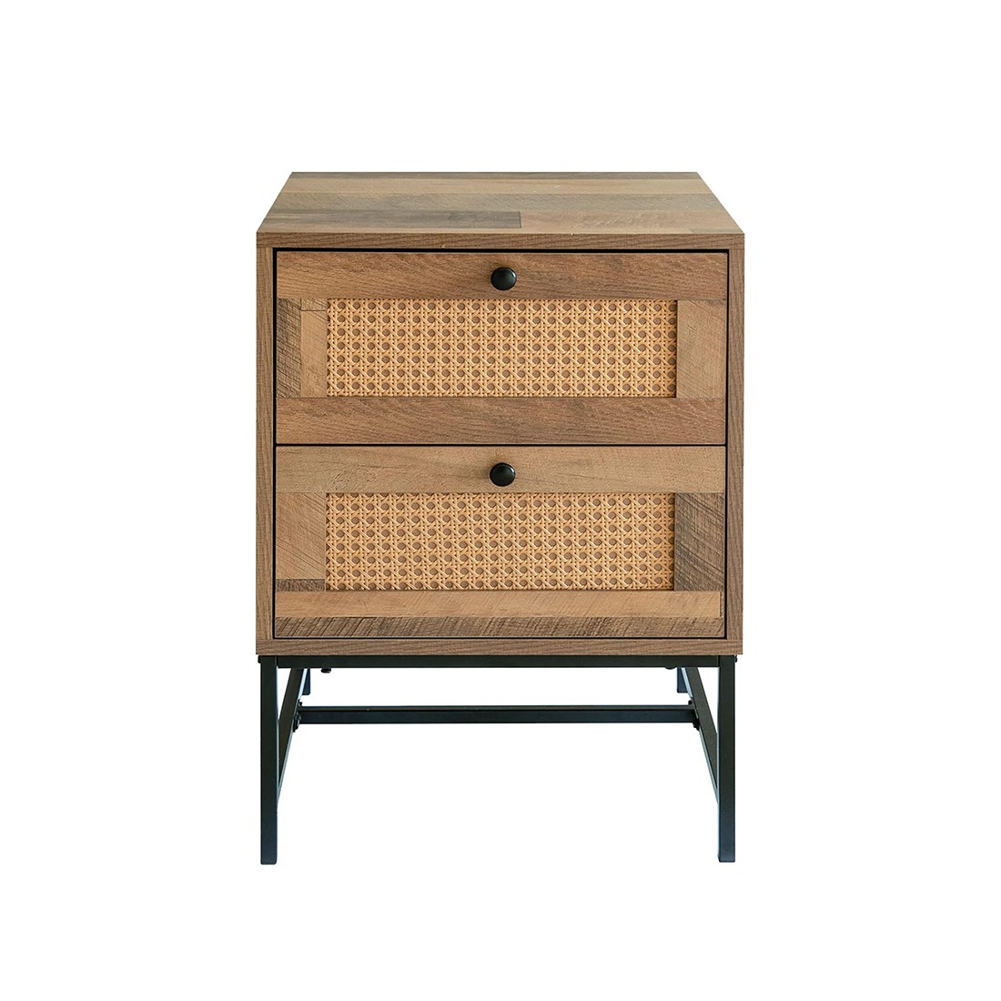 Solid Wood Rattan Tv Unit – Natural Finish – Image 3